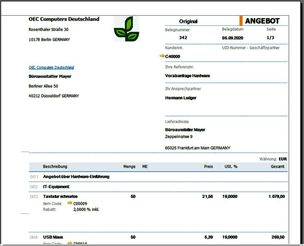 Crystal reports document