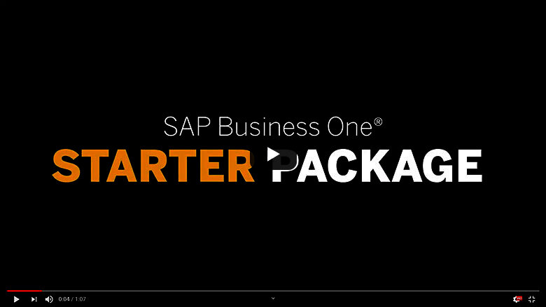 SAP Business One Starter Package for small and medium-sized companies