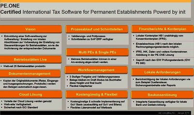 PE.ONE functionality