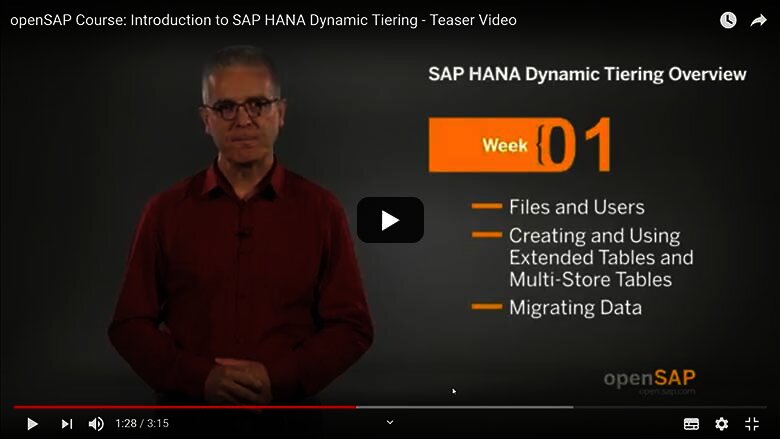 Hana Dynamic Tiering Introduction