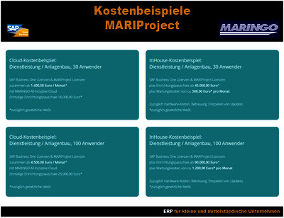 MARIProject cost overview