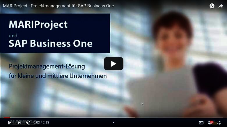 MARIProject - Projektmanagement für SAP Business One