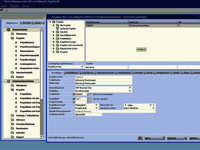 Project management with SAP Business One