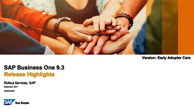 SAP Business One 9.3 Release Highlights