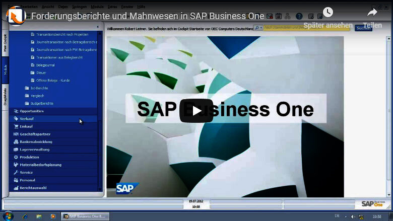 Forderungsbericht und Mahnwesen