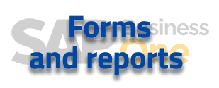 SAP B1 solution forms and reports