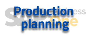 SAP B1 solution production planning